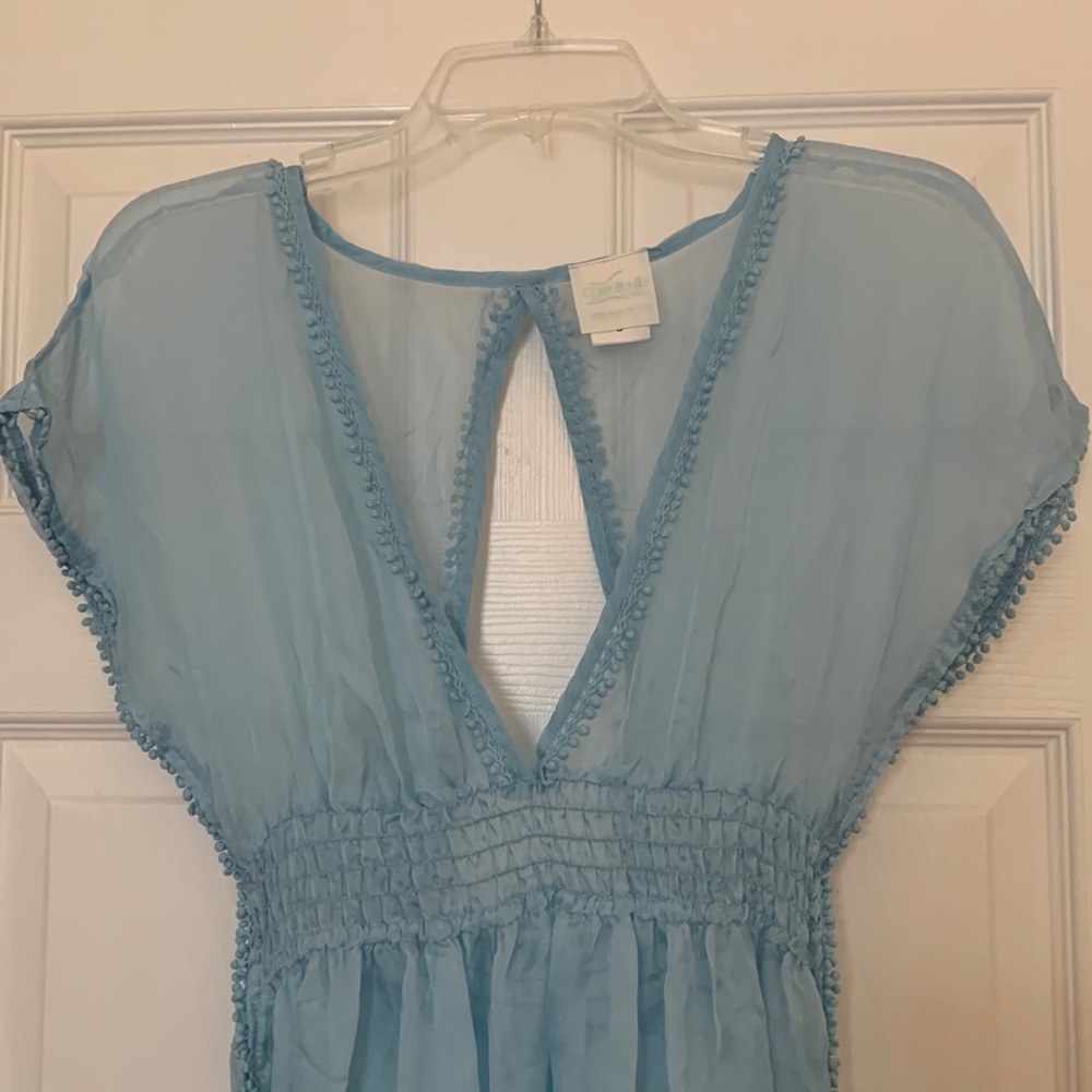 Sky blue swim coverup